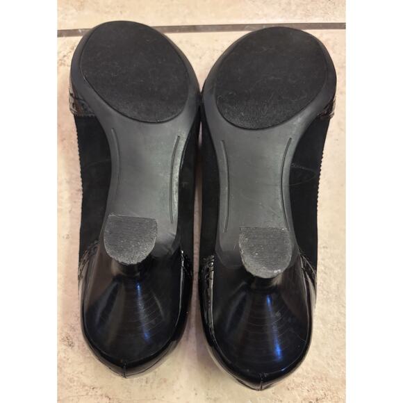 Women’s Etienne Aigner Black Leather Slip on Heel 8.5 - Picture 7 of 7